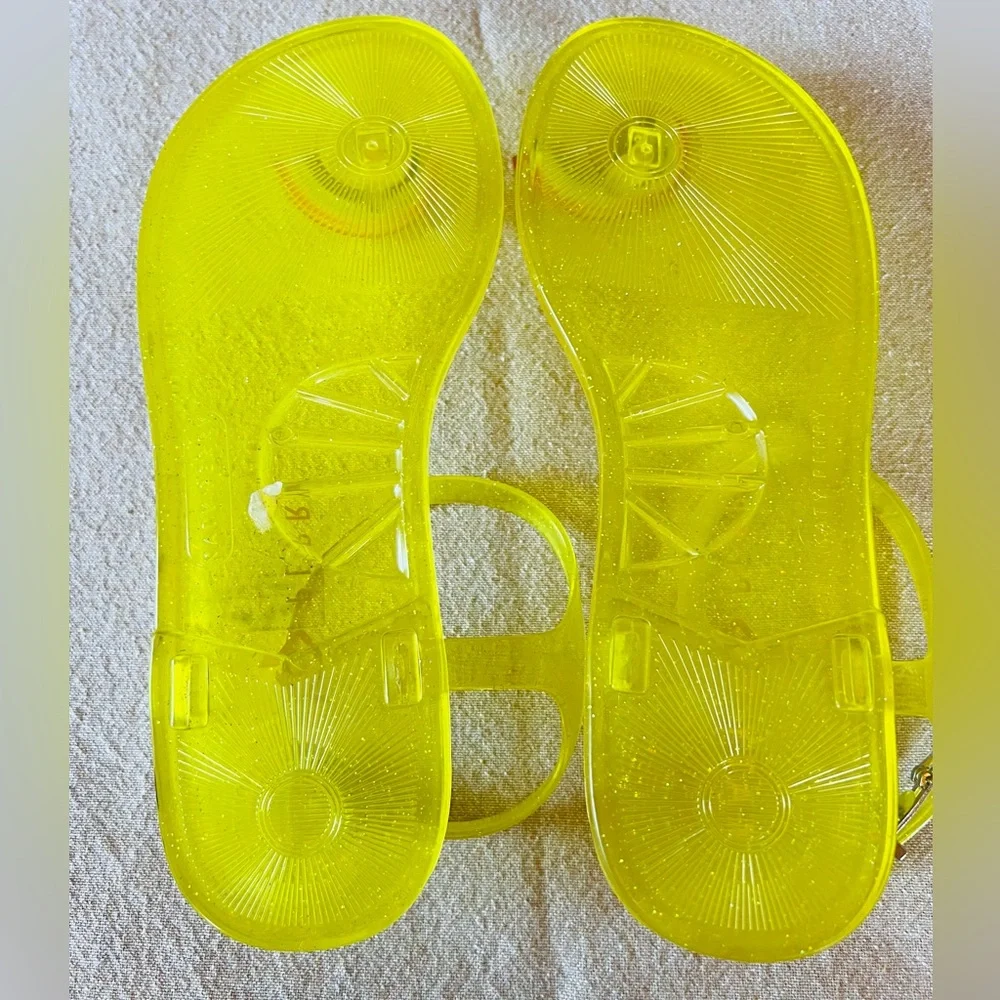 Katy Perry Collections Yellow Jelly Toe-Ring Sandal with Rainbow Detail - Picture 11 of 11